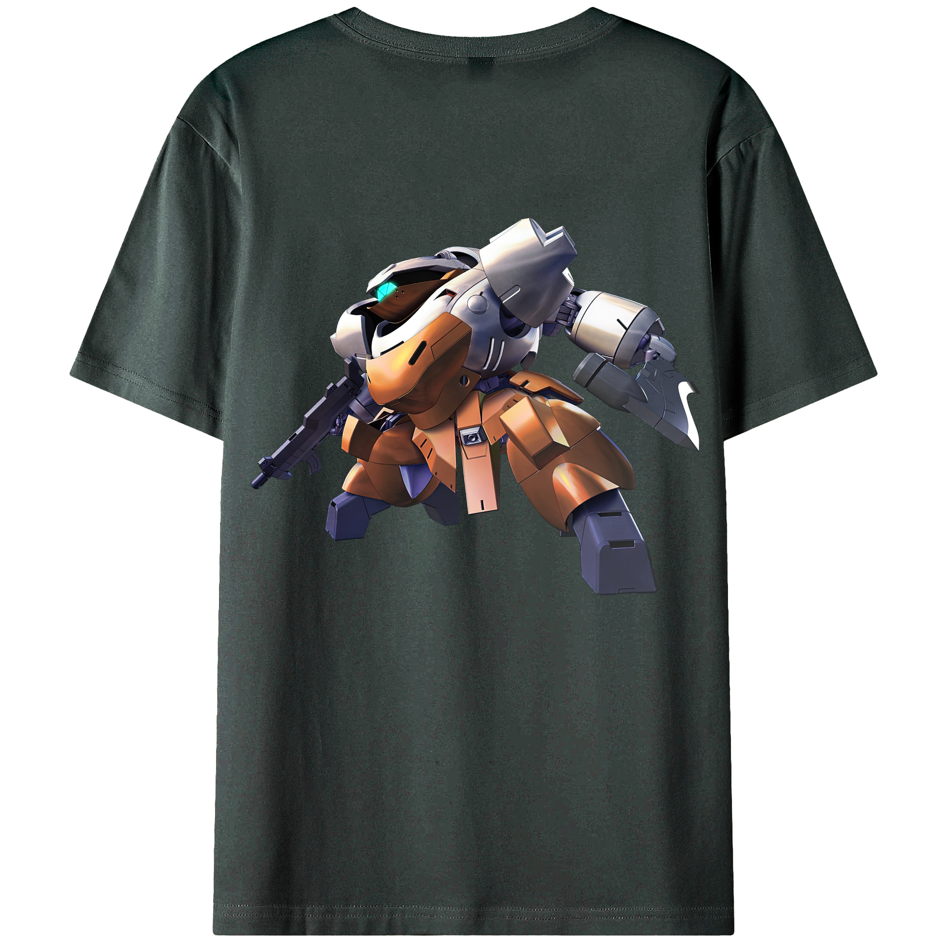 （画像用） 機動戦士ガンダム Mobile Suit Gundam 綿100％ メンズ半袖Tシャツ（バックプリント） 通気性